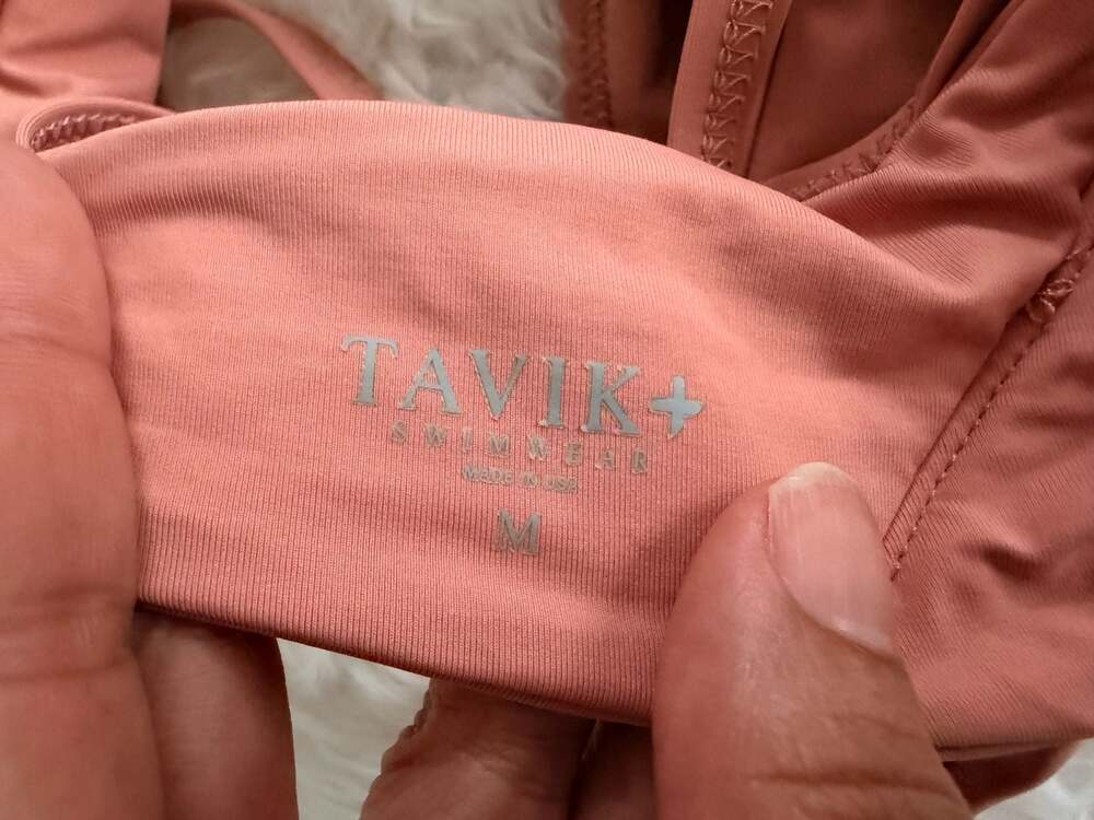 Tavik Jessi Cutout Triangle Bikini Top, Terra Cotta, Size M - Picture 3 of 3